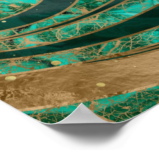 Malachite Wavy Pattern Poster (Hoek)