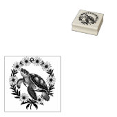 Malaclemys Terrapin And Black Eyed Susan Flowers Rubberstempel (Gestempeld)