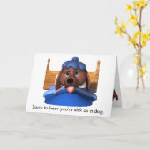 Malade comme carte de chien (Fleur jaune)