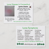 Maladie de Lyme dans le Connecticut Cartes d'infor (Devant / Derrière)