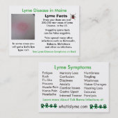 Maladie de Lyme dans le Maine Cartes d'information (Devant / Derrière)