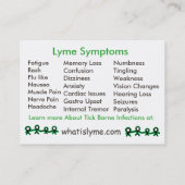 Maladie de Lyme dans le Maine Cartes d'information (Dos)