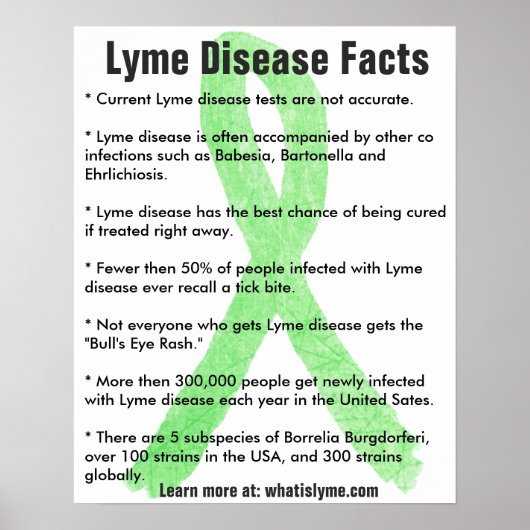 Maladie de Lyme Faits Poster éducatif (Devant)