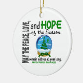 Maladie du rein Noël 3 Globe des neiges Ornements (Gauche)