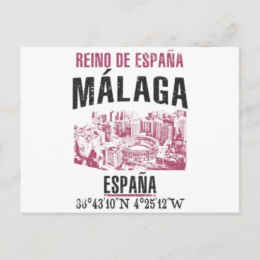 Málaga Briefkaart (Voorkant)