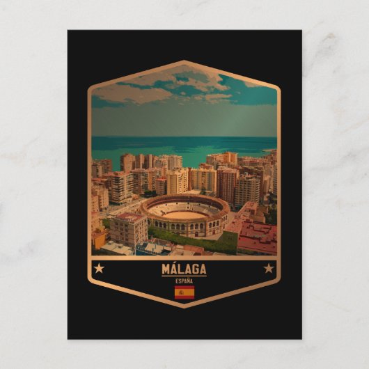 Málaga Briefkaart (Voorkant)
