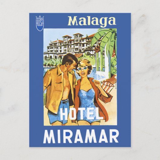Malaga - Hotel Miramar Briefkaart (Voorkant)