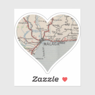 Málaga Spanje kaart Sticker