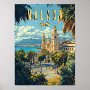 Malaga - Zon, Zee en Spaanse charme Poster