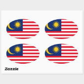 Malaisie - Autocollant ovale de style Euro (Feuille)