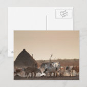 Malakal, dorp Dinka etnische groep Briefkaart (Voorkant / Achterkant)