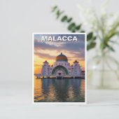 Malakka Straits Moskee Maleisië Briefkaart (Staand voorkant)