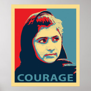 Malala Yousafzai - Afbeelding van Courage Poster