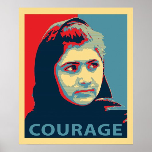 Malala Yousafzai - Afbeelding van Courage Poster (Voorkant)
