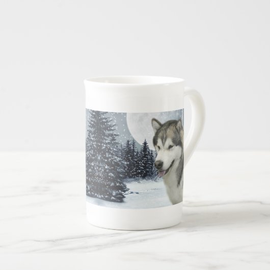 Malamute Bone China Mok (Voorkant rechts)