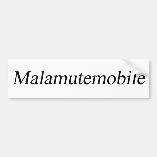 Malamute Bumpersticker (Voorkant)