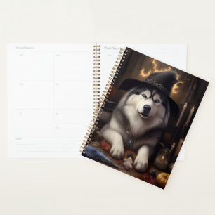 Malamute d'Alaska Citrouilles Halloween Épouvantab