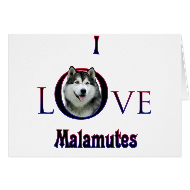 Malamute d'Alaska I Love (Devant horizontal)