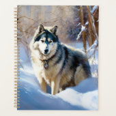 Malamute d'Alaska Qu'il neige Noël (Devant)