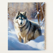 Malamute d'Alaska Qu'il neige Noël (Dos)