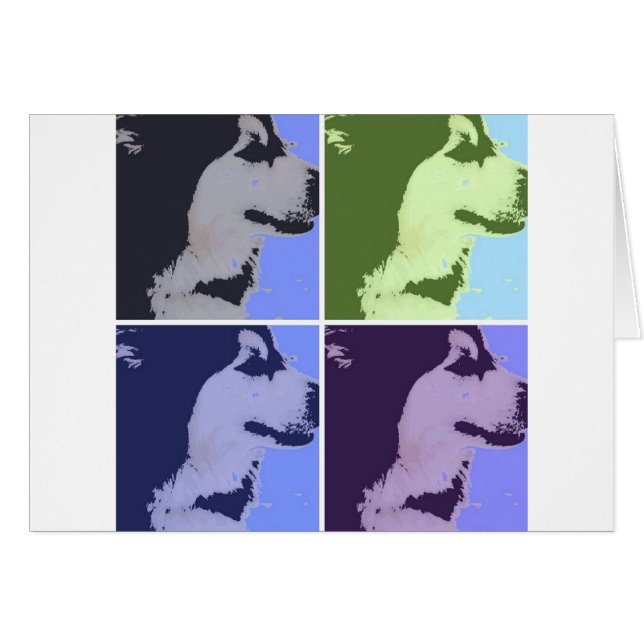 Malamute Dog Pop Art (Devant horizontal)