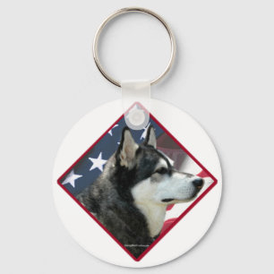 Malamute Flag Sleutelhanger uit Alaska
