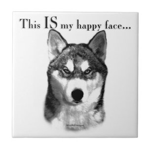 Malamute Happy Face Tegeltje