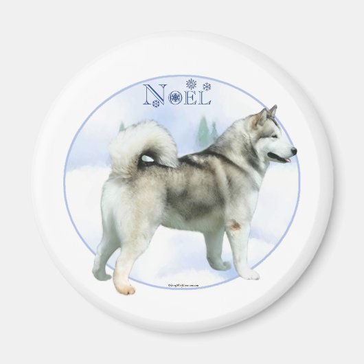 Malamute Noel en Alaska - Magnet (Devant)