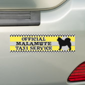 Malamute Taxi Service Bumpersticker (Op auto)