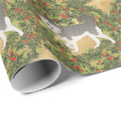 Malamute Wreath Cadeaupapier (Rol Hoek)