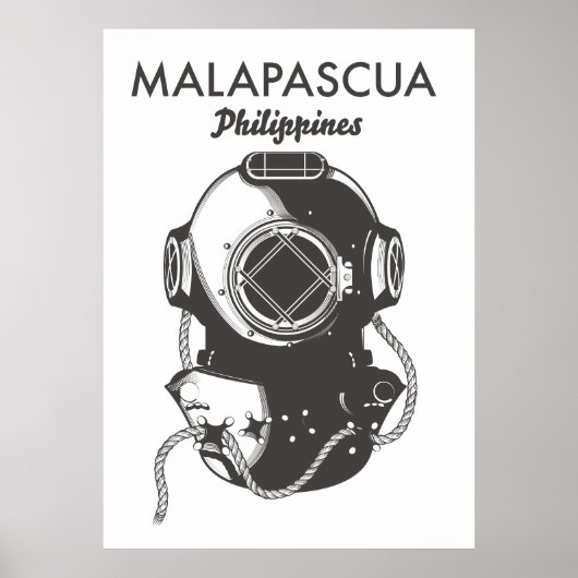 Malapascua Philippines affiche de voyage de plongé (Devant)