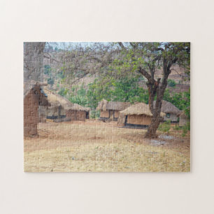 Malawi dorpshutten. legpuzzel