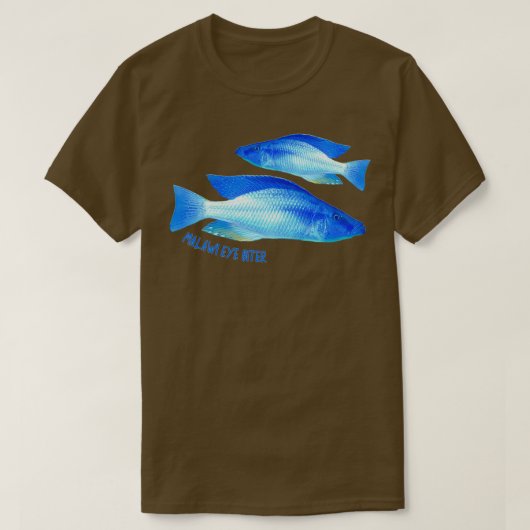 Malawi Eye Biter Compressiceps Aquarium T-shirt (Design voorkant)