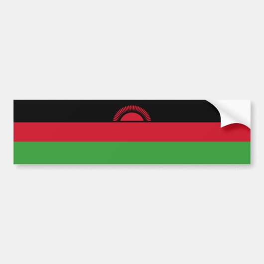 Malawi Flag Bumpersticker (Voorkant)