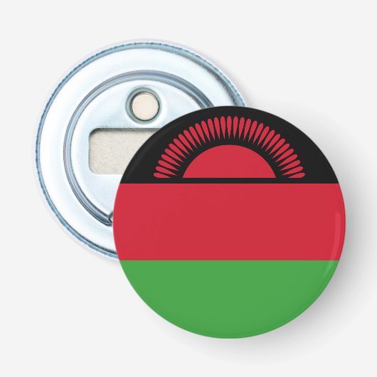 Malawi Flag Button Flesopener (Voorkant)