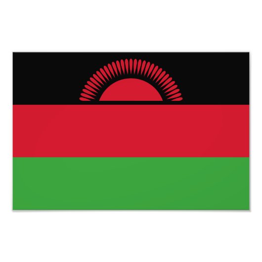 Malawi Flag Foto Afdruk (Voorkant)