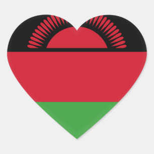 Malawi Flag Hart Sticker