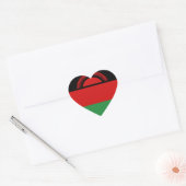Malawi Flag Heart Sticker (Envelop)