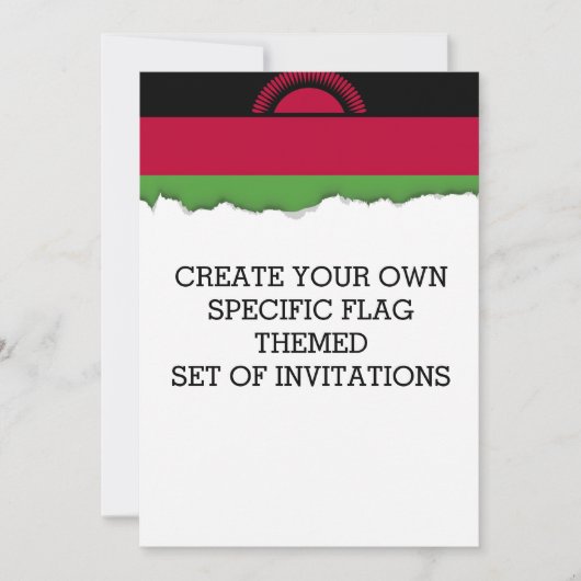 Malawi Flag Kaart (Voorkant)