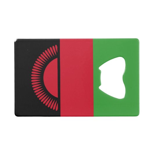 Malawi Flag Kredietkaart Flessenopener (Voorkant (Horizontaal))