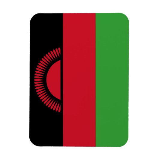 Malawi Flag Magneet (Verticaal)