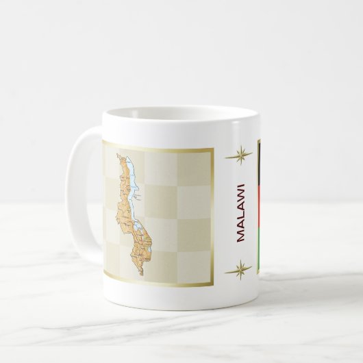 Malawi Flag + Map Mok (Voorkant links)