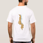 Malawi Flag + Map + Tekst T-Shirt (Achterkant)