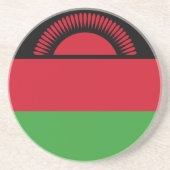 Malawi Flag Zandsteen Onderzetter (Voorkant)