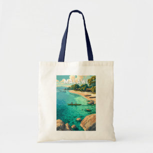 Malawi Illustratie Reis Kunst Vintage Tote Bag