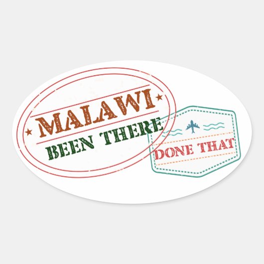 Malawi is daar geweest ovale sticker (Voorkant)