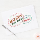 Malawi is daar geweest ovale sticker (Envelop)