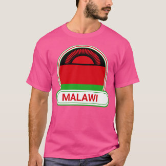 Malawi Landenbadge Malawi Vlag T-shirt