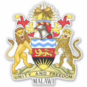 Malawi Nationaal wapenschild Sticker