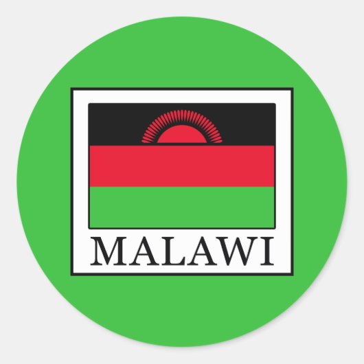 Malawi Ronde Sticker (Voorkant)